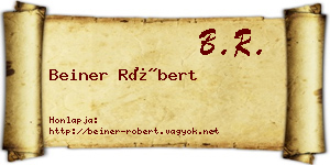 Beiner Róbert névjegykártya